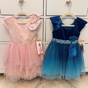 Pink and Blue Kids Dresses